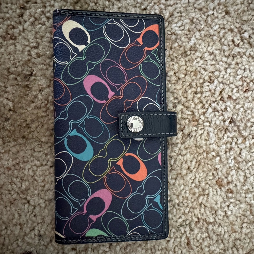 Coach blue Multicolor Logo Wallet